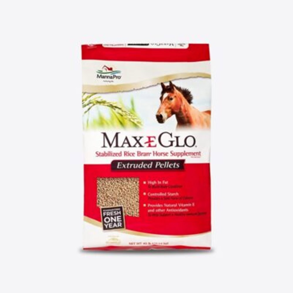 MaxE Glo Stabilized Rice Bran (Manna Pro) Equine Nutrition Analysis